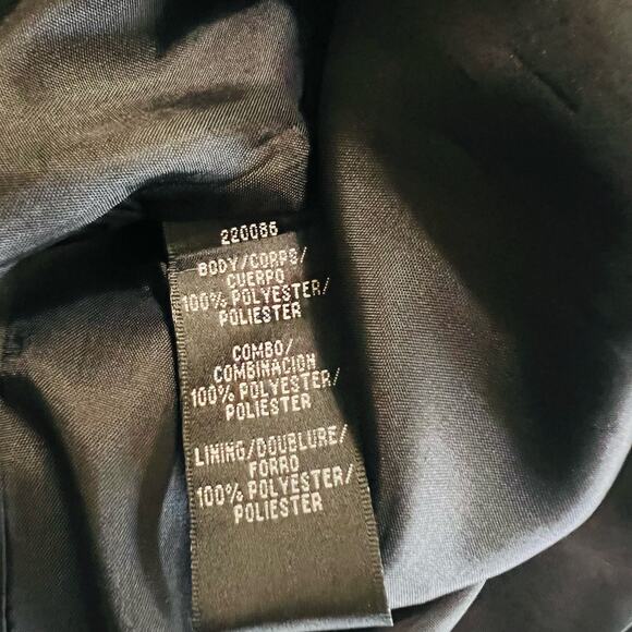 Monique Lhuillier Strapless Satin Mesh Sheath Dress Size 8 Black - Picture 4 of 9